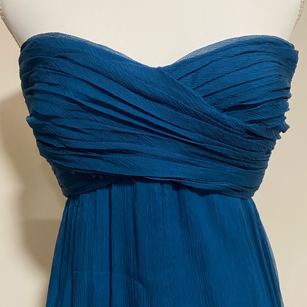 Amsale Long Teal Gown